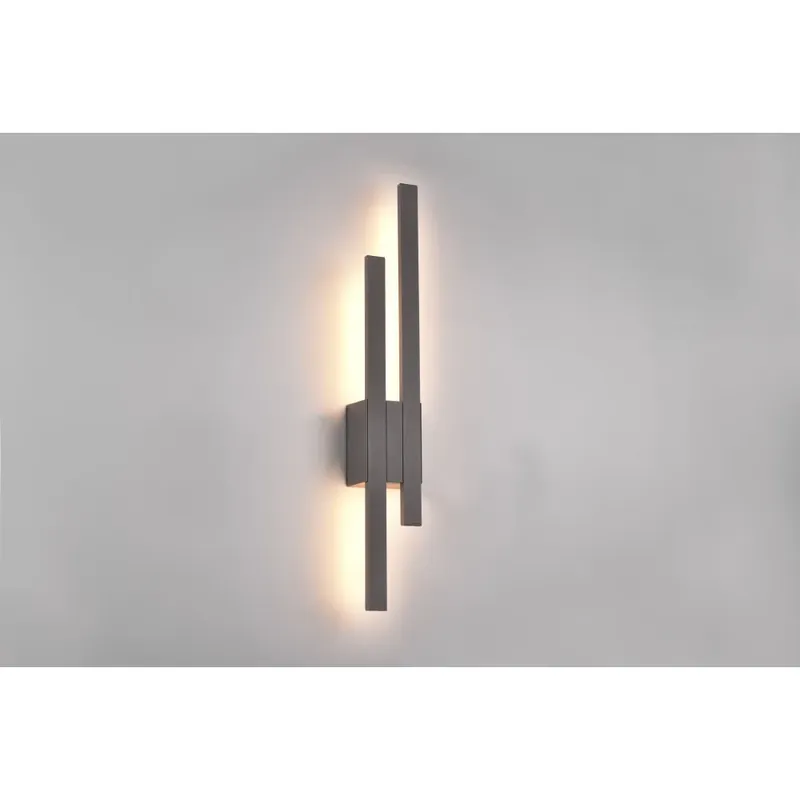 Trio Tawa Buiten muurverlichting LED Antraciet, 2-lichts Meest Verkocht