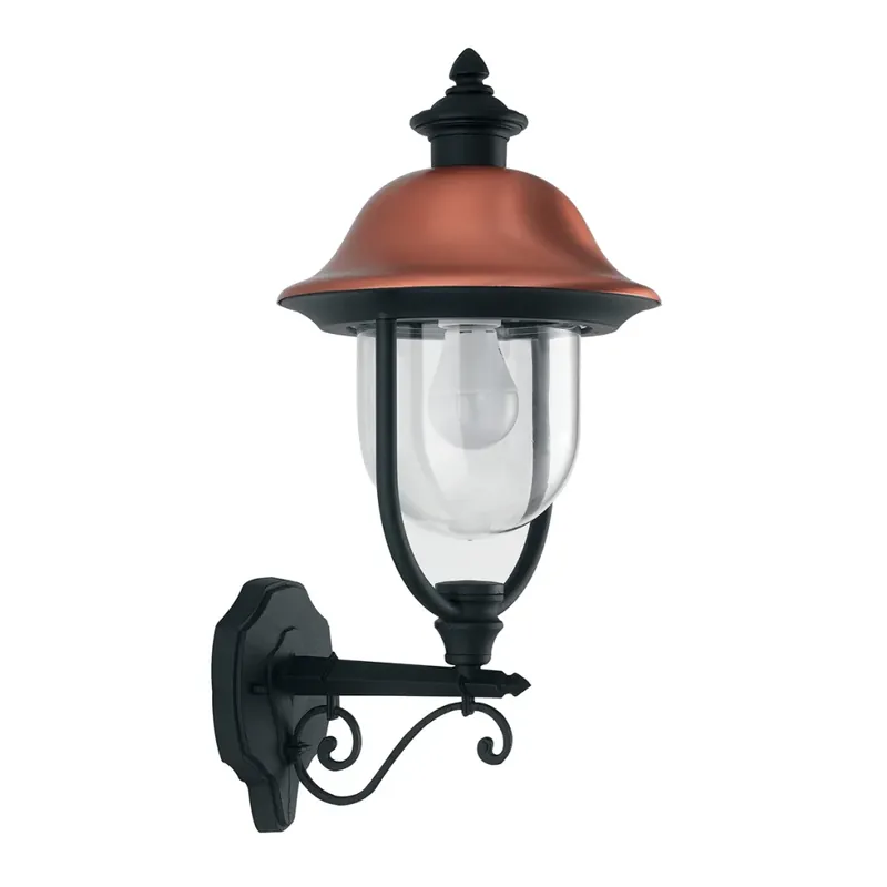 Seizoensaanbieding Lutec Venezia Buiten muurverlichting Antraciet, Koperkleurig, 1-licht
