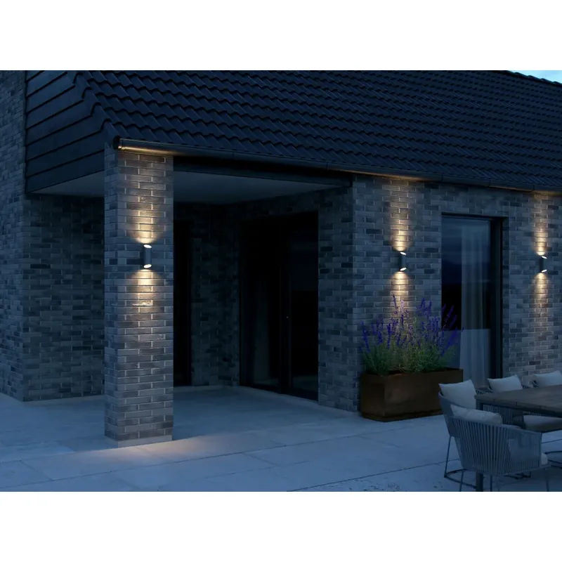 Exclusieve Aanbieding Nordlux NICO Buiten muurverlichting Antraciet, 2-lichts