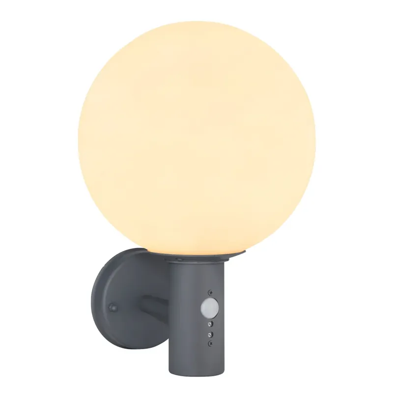 Globo OSSY Buiten muurverlichting Antraciet, 1-licht, Bewegingsmelder Korting