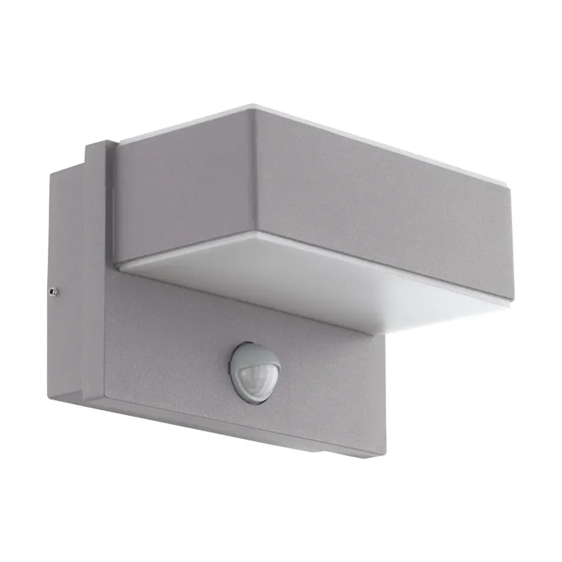 Favoriet Eglo AZZINANO Buiten muurverlichting LED Zilver, 2-lichts, Bewegingsmelder