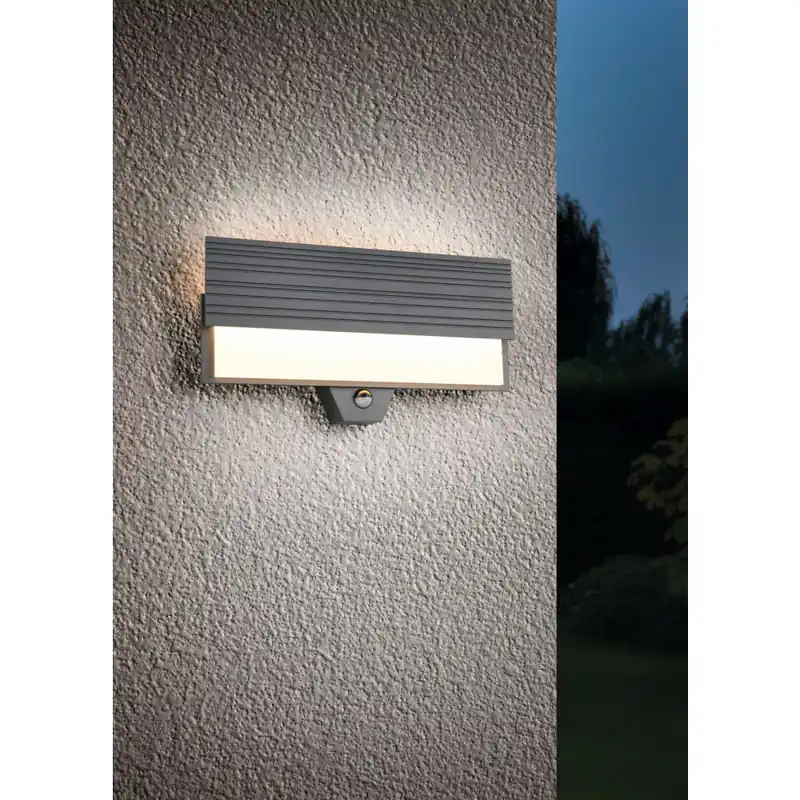 Trio verlichting MARIZA Wandlamp LED Antraciet, 1-licht, Bewegingsmelder Handgemaakt