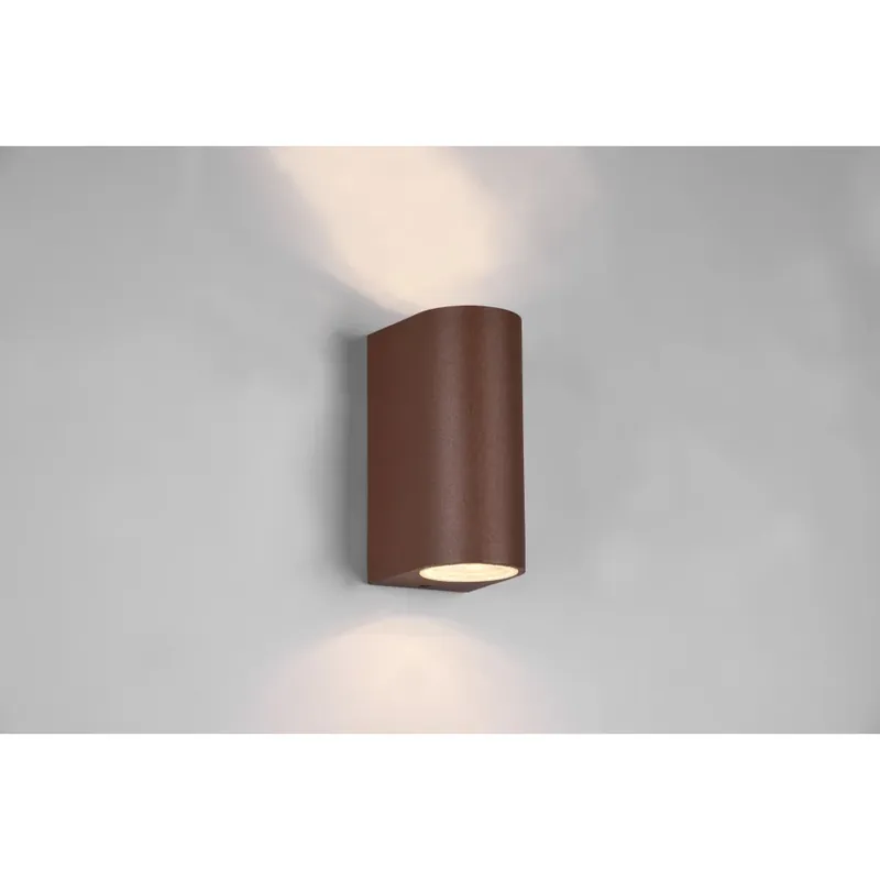 Handgemaakt Trio Roya Buiten muurverlichting Roest, 2-lichts