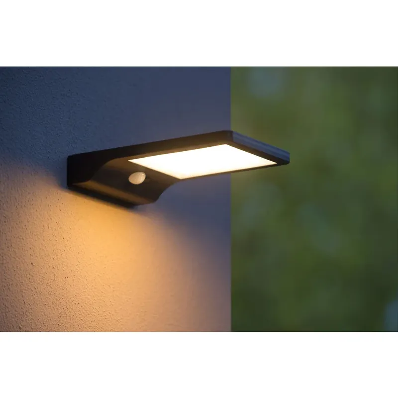 Lucide BASIC Solarlamp LED Zwart, 1-licht, Bewegingsmelder Superprijs