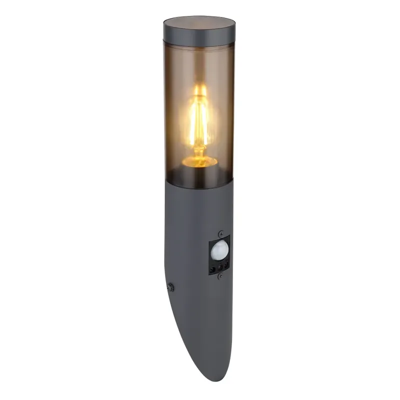 Premium Globo BOSTON Buiten muurverlichting Antraciet, 1-licht, Bewegingsmelder