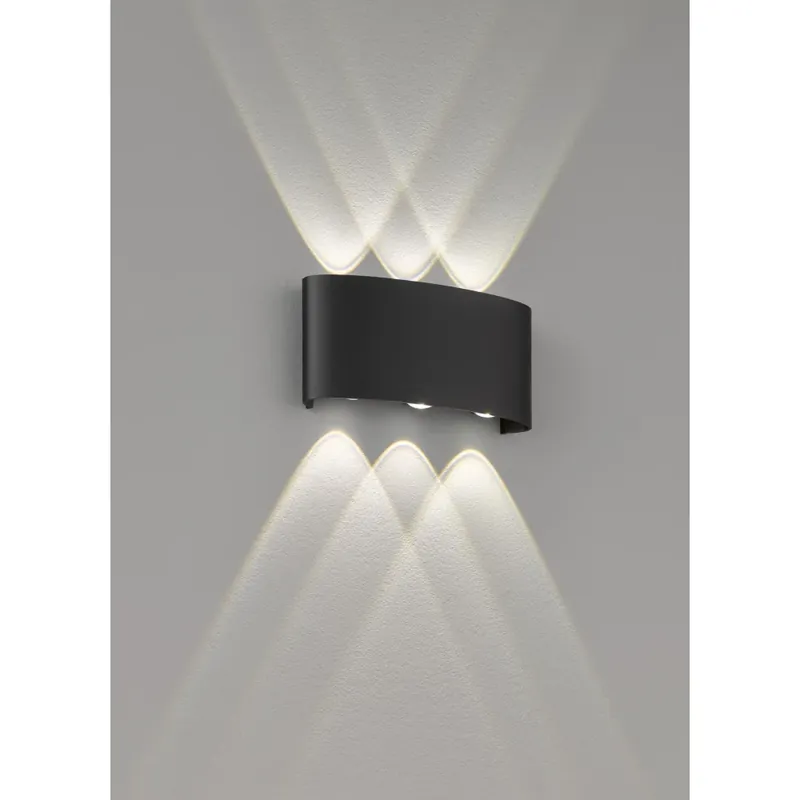Limited Edition Fischer-Honsel Berlin Buiten muurverlichting LED Zwart, 6-lichts