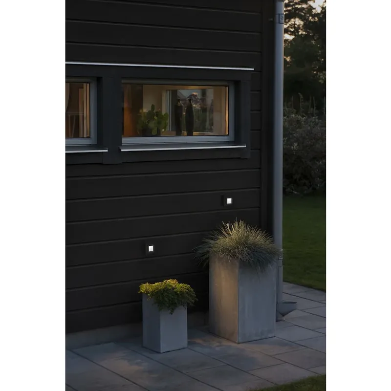 Konstsmide Chieri Buiten muurverlichting LED Zwart, 8-lichts Plaats Bestelling