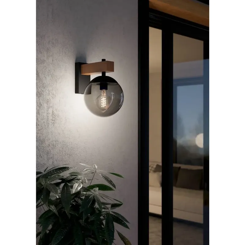 Eglo BUFALATA Buiten muurverlichting houtlook, 1-licht Koop Vandaag