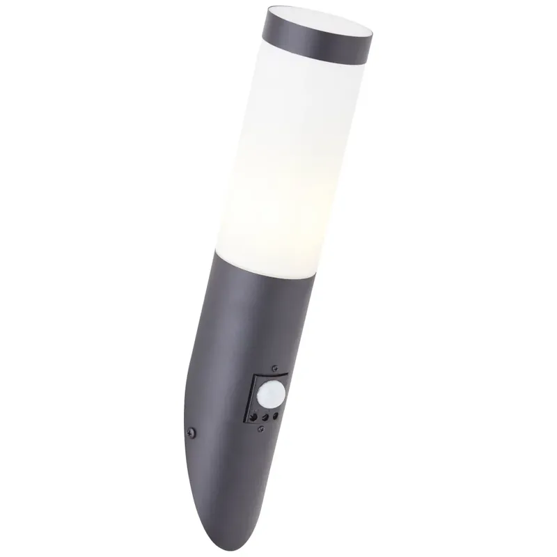 Koopje Brilliant-Leuchten Dody Buiten muurverlichting Zwart, 1-licht, Bewegingsmelder