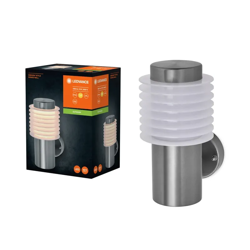 Hete Deal Ledvance Endura Wandlamp LED Staal geborsteld, 1-licht