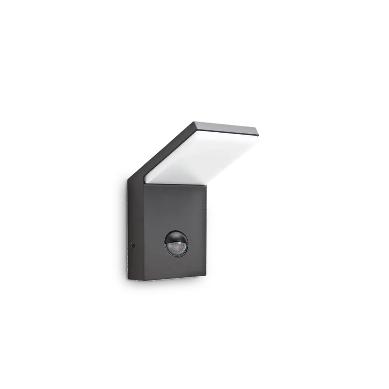 Gratis Verzending Ideallux STYLE Buiten muurverlichting LED Antraciet, 1-licht, Bewegingsmelder