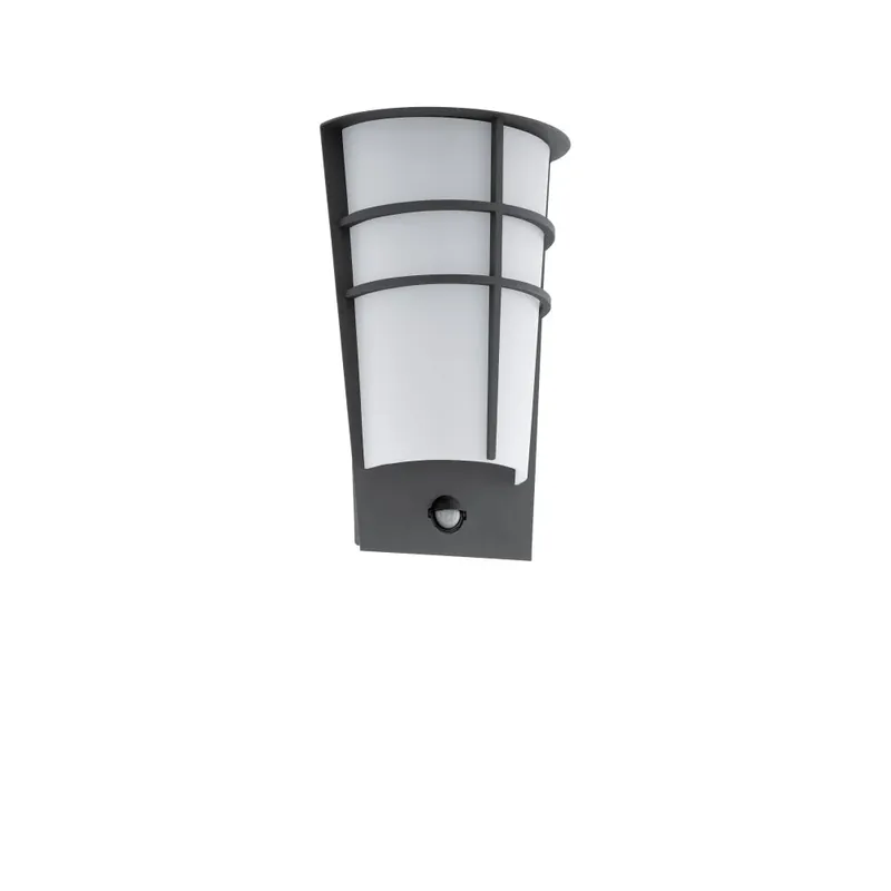 Eglo BREGANZO 1 Buiten muurverlichting LED Antraciet, 2-lichts, Bewegingsmelder Luxe