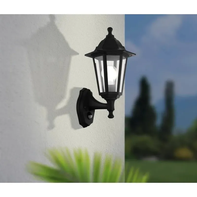 Topkwaliteit Eglo DUANERA Buiten muurverlichting Zwart, 1-licht, Bewegingsmelder