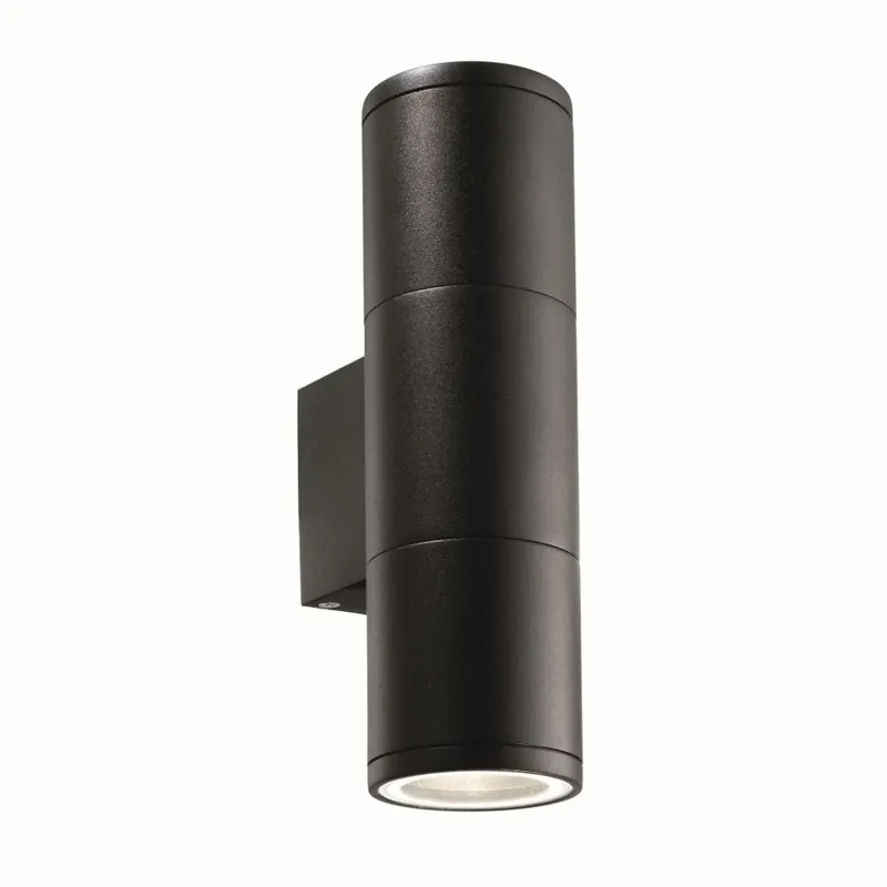 Luxe Ideallux GUN Buiten muurverlichting Zwart, 2-lichts