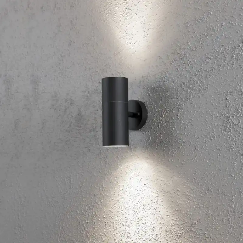 Limited Edition Konstsmide MODENA Muurlamp Zwart, 2-lichts