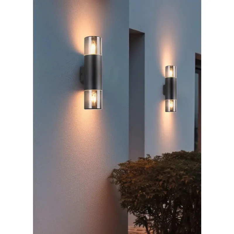 Premium Trio verlichting HOOSIC Wandlamp Zwart, 2-lichts