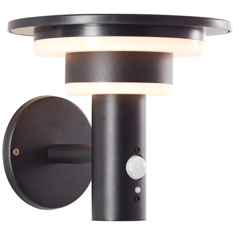 Aanbieding Brilliant Garvina Buiten muurverlichting LED Zwart, 1-licht, Bewegingsmelder