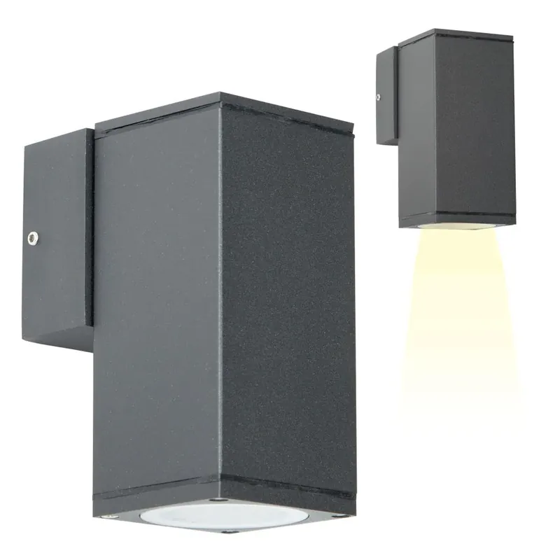 KS Verlichting Kelvin Muurlamp Antraciet, 1-licht Express Levering