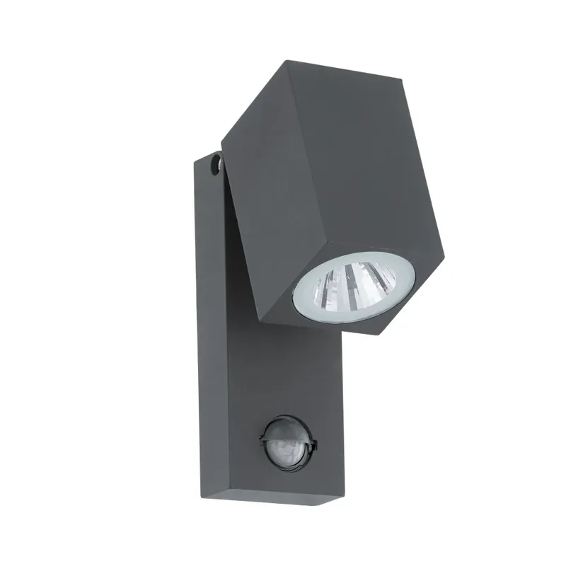 Eglo SAKEDA Buiten muurverlichting LED Antraciet, 1-licht, Bewegingsmelder Voordeelprijs