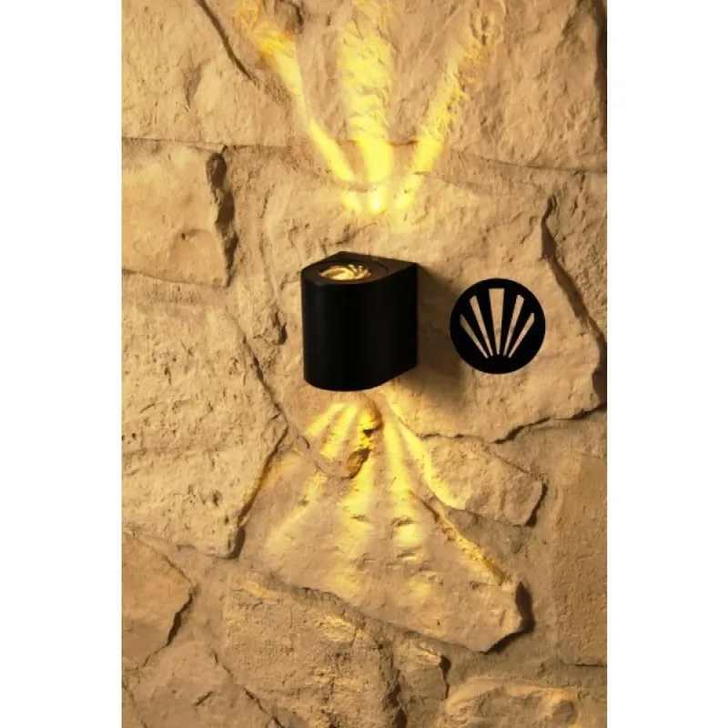 Nordlux CANTO Buiten muurverlichting LED Zwart, 2-lichts Direct Verzonden