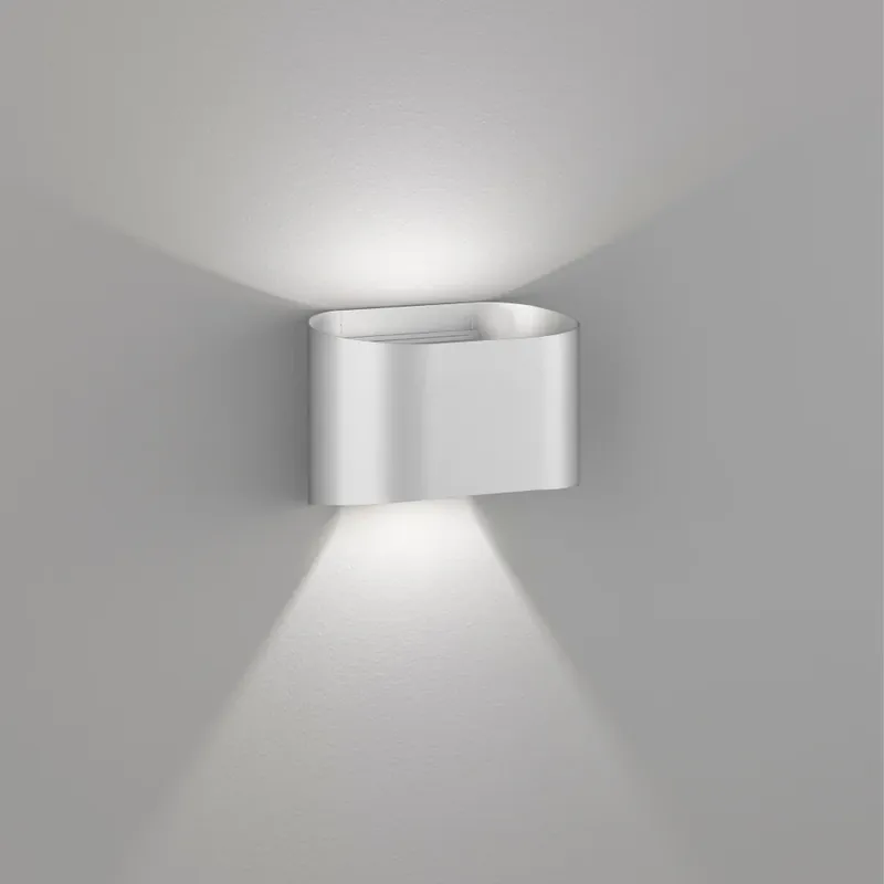 Lage Kosten Fischer & Honsel Wall Muurlamp LED Zilver, 2-lichts