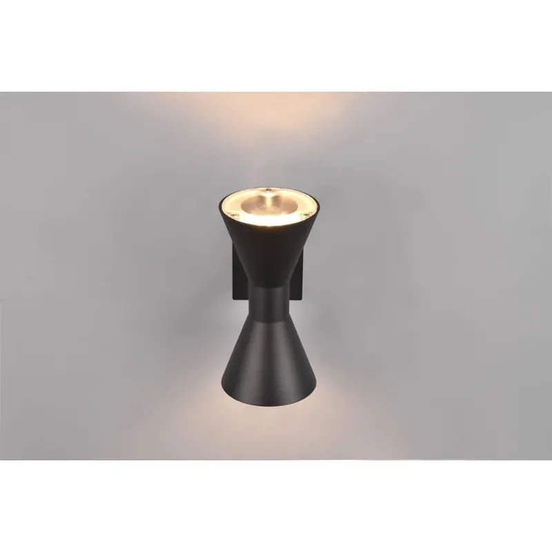 Goedkoop Trio Ardas Buiten muurverlichting Zwart, 2-lichts