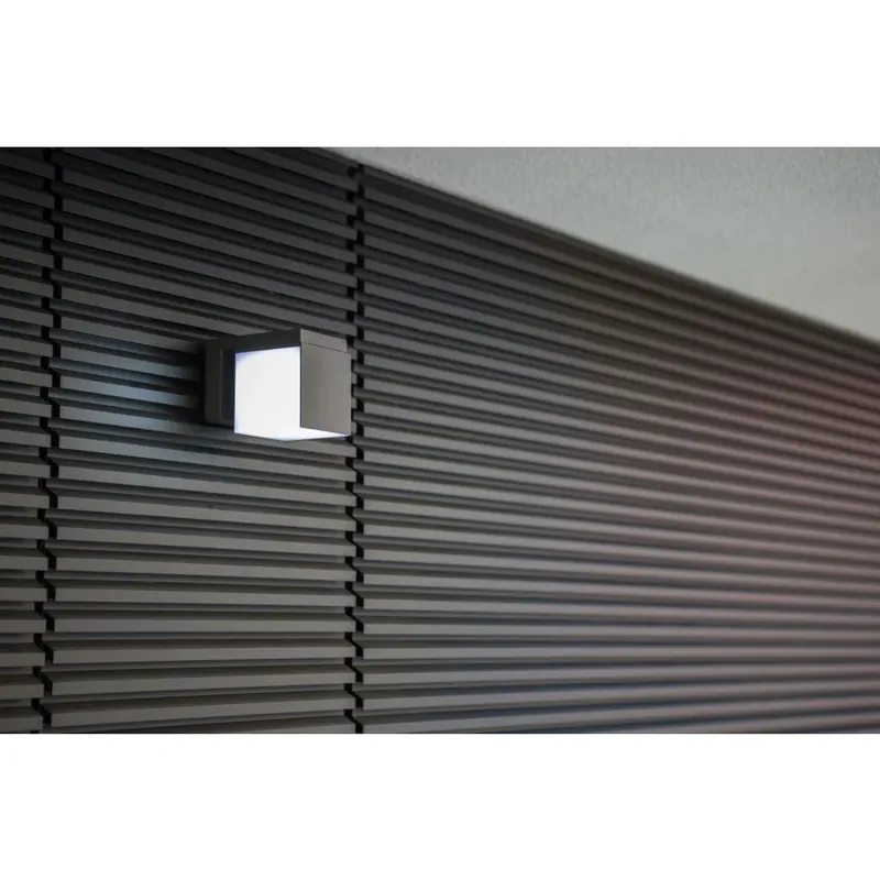 Lutec CUBA Buiten muurverlichting LED Antraciet, 1-licht Seizoensaanbieding