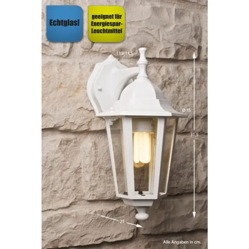 Rabalux Velence Muurlamp Transparant, Helder, Wit, 1-licht Populair
