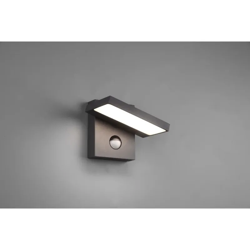 Trio Horton Buiten muurverlichting LED Antraciet, 1-licht, Bewegingsmelder Budget