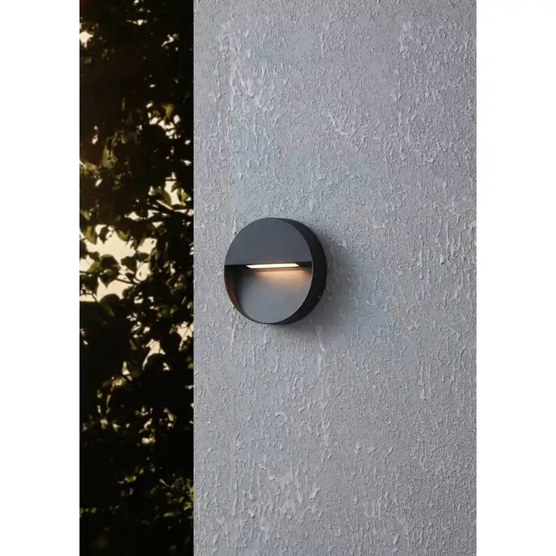 Authentiek Eglo MARUGGIO Buiten muurverlichting LED Zwart, 1-licht