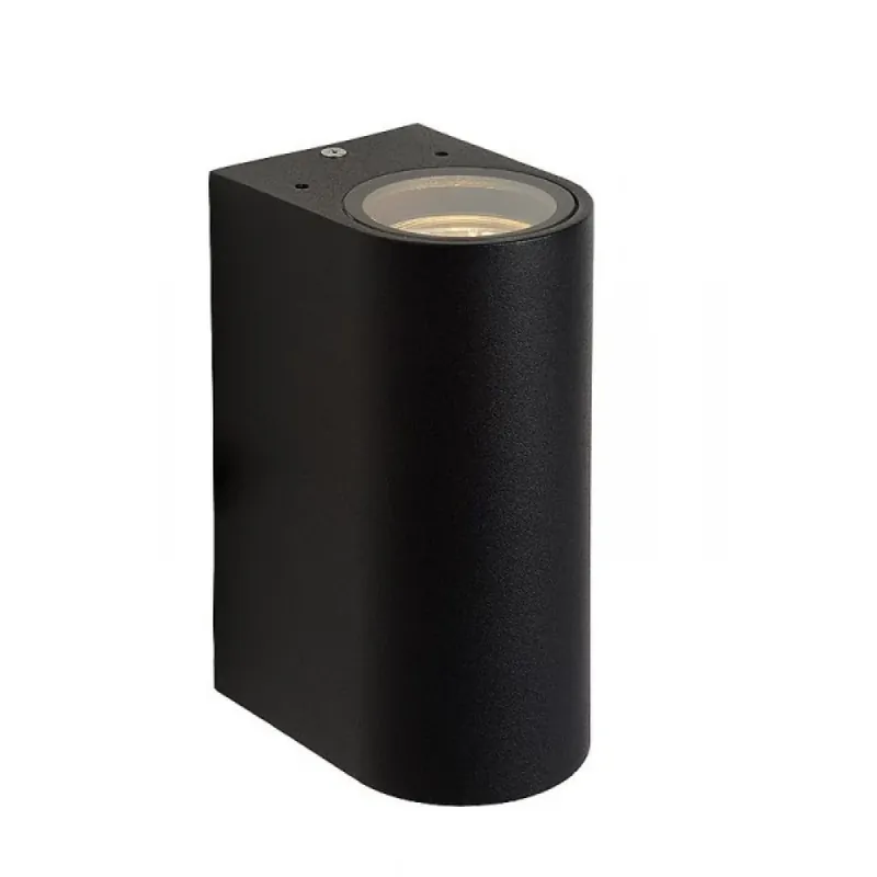 Snelle Levering Lucide BOOGY Muurlamp Zwart, 2-lichts