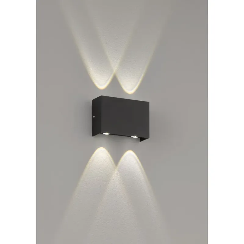 Limited Edition Fischer-Honsel Nairobi Buiten muurverlichting LED Zwart, 4-lichts