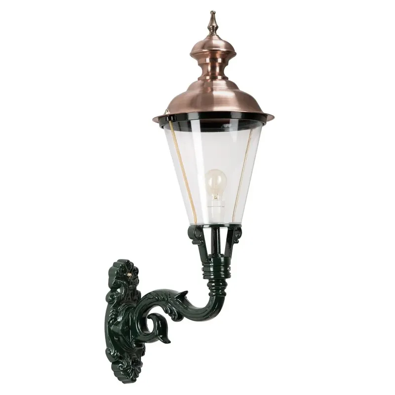 KS Verlichting Volendam Muurlamp Groen, Koperkleurig, 1-licht Plaats Bestelling