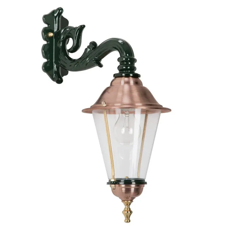 Budget KS Verlichting Hoorn Muurlamp Groen, Koperkleurig, 1-licht