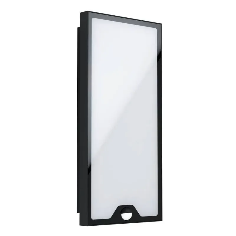 Merkproduct Eglo-Leuchten CASAZZA Buiten muurverlichting LED Zwart, 1-licht, Bewegingsmelder