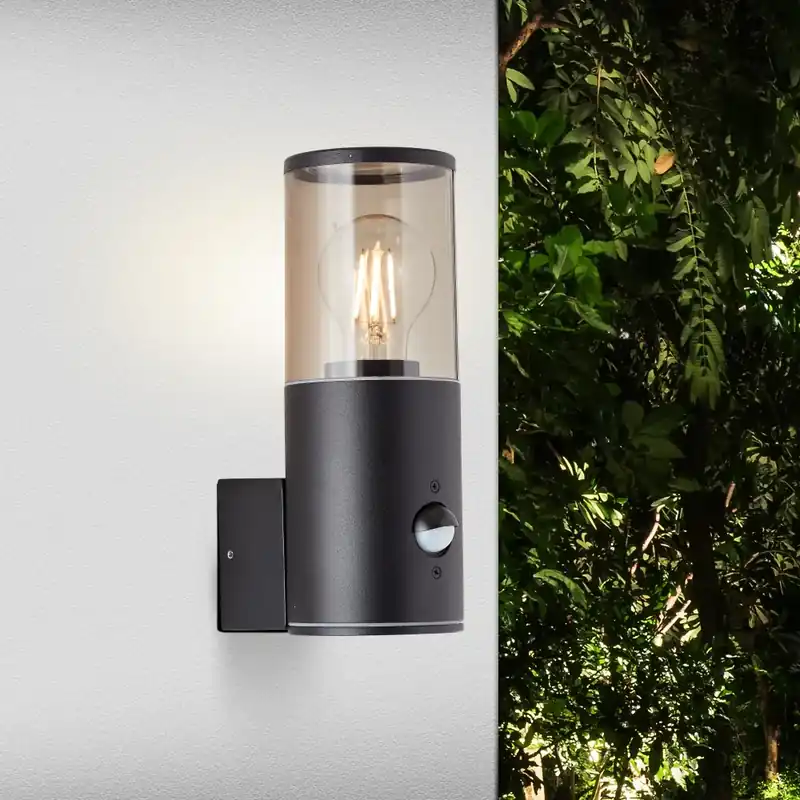 Brilliant Sergioro Buiten muurverlichting Antraciet, 1-licht, Bewegingsmelder Wereldwijde Verzending