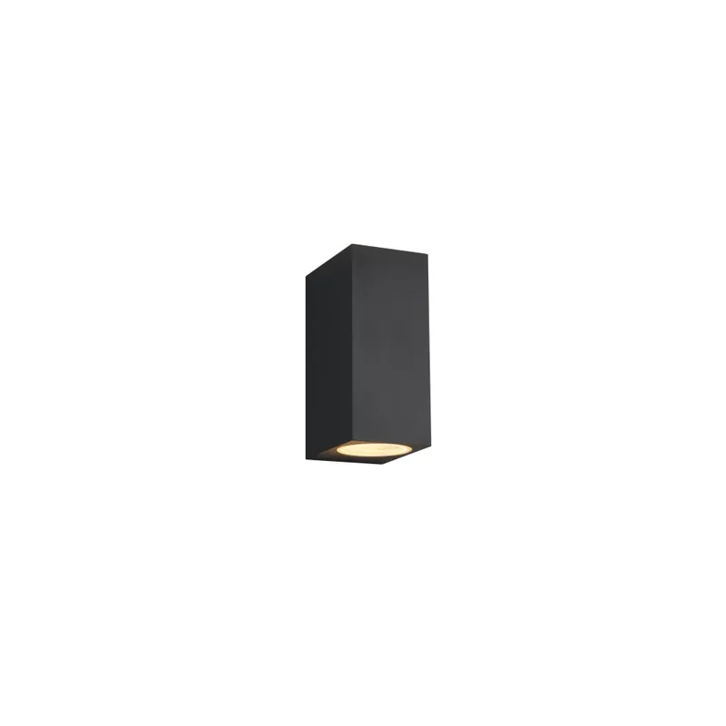 Luxe Trio Roya Muurlamp Antraciet, 2-lichts