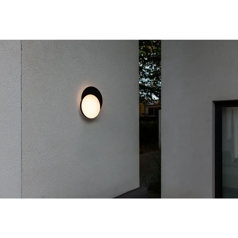 Garantie Inbegrepen Lutec Goleta Buiten muurverlichting LED Zwart, 1-licht