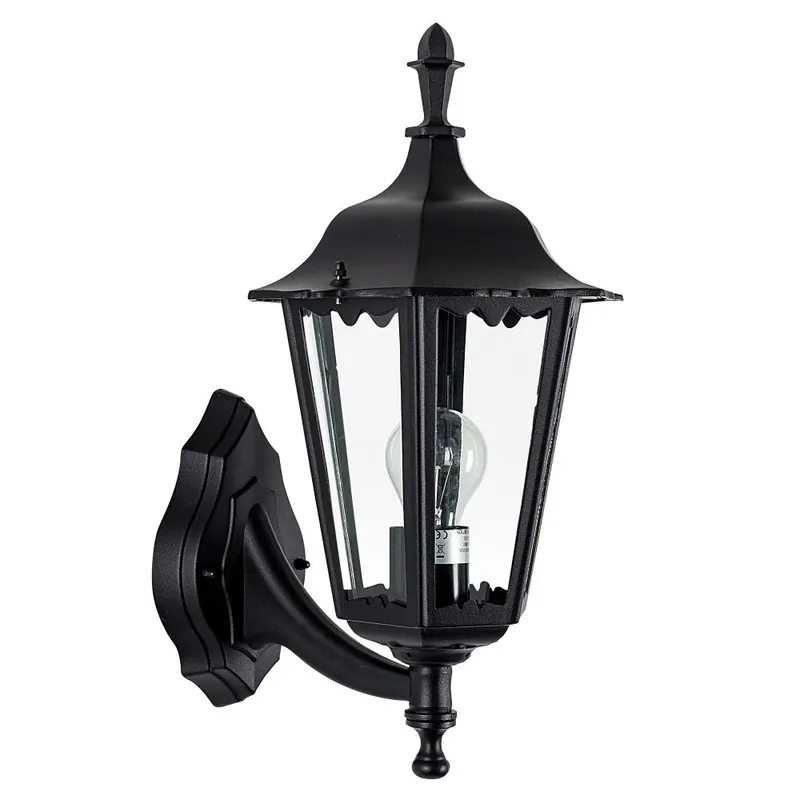 KS Verlichting Ancona Muurlamp Zwart, 1-licht Nieuw Model