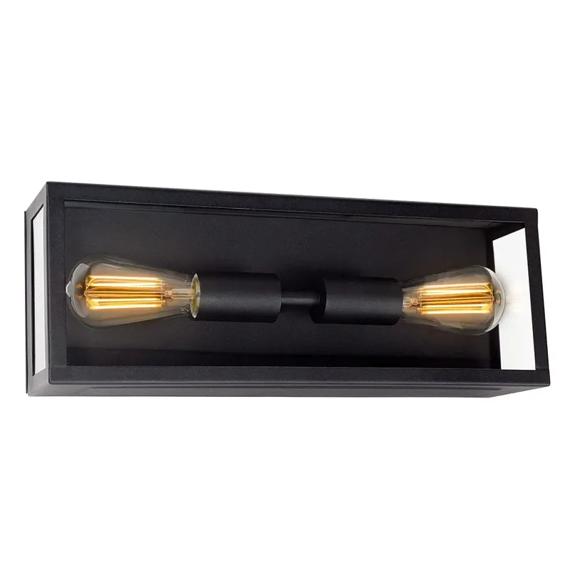KS Verlichting Twilight Muurlamp Zwart, 1-licht Exclusief