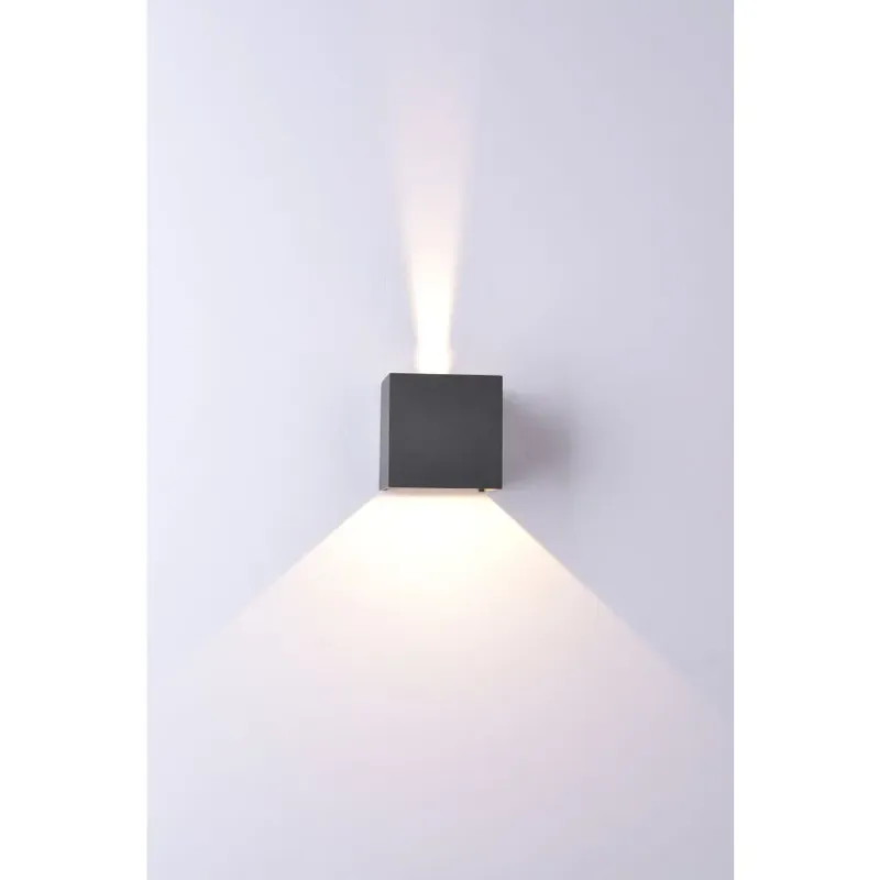 Mantra DAVOS Buiten muurverlichting LED Grijs, 1-licht Gratis Verzending
