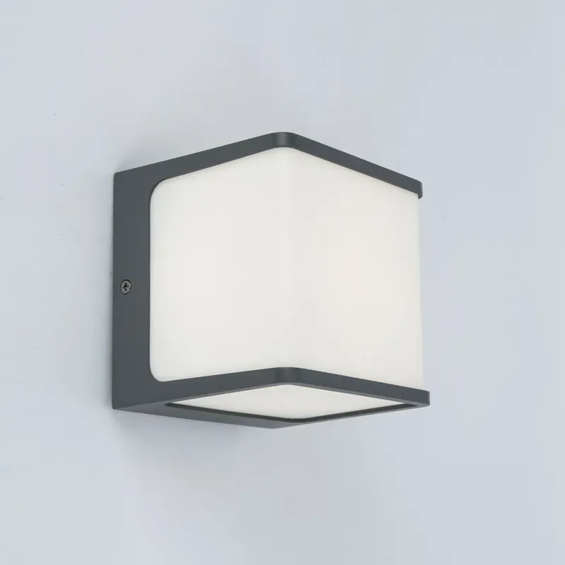 Modern Lutec TELIN Buiten muurverlichting Antraciet, 1-licht