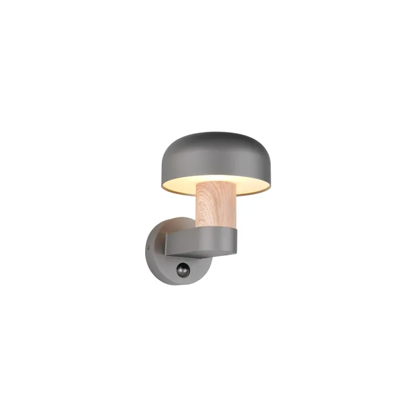 Trio verlichting FRASER Wandlamp Hout licht, 1-licht, Bewegingsmelder Direct Verzonden