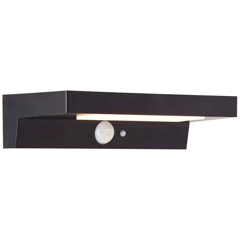 Plaats Bestelling Brilliant Barker Buiten muurverlichting LED Zwart, 1-licht, Bewegingsmelder