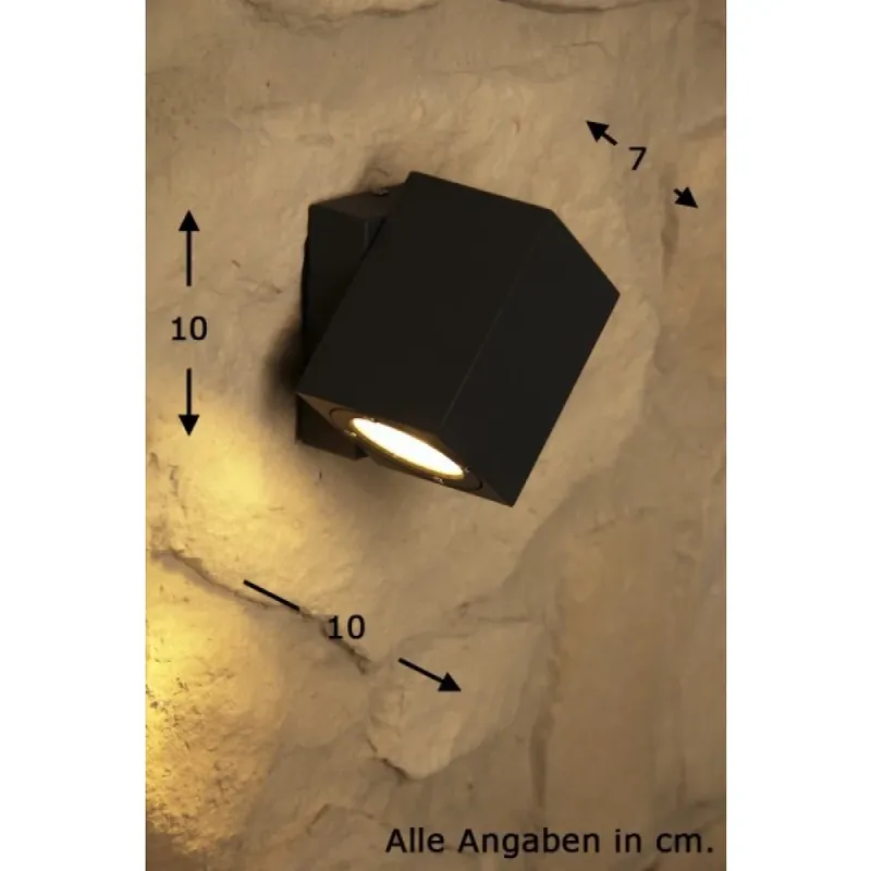Groothandel Trio TIBER Buiten muurlamp LED Zwart, 3-lichts