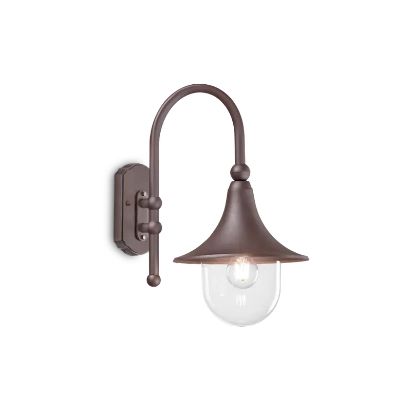 Origineel Ideallux CIMA Buiten muurverlichting Grijs, 1-licht