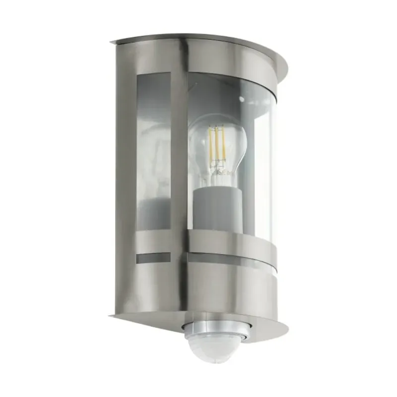 Eglo verlichting TRIBANO Wandlamp voor buiten Zilver, Gegalvaniseerd, Bewegingsmelder Gecertificeerd
