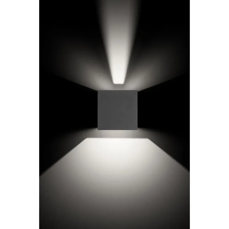 LCD Fischeck Licht omhoog & omlaag, Wandlamp LED Antraciet, 2-lichts Professioneel