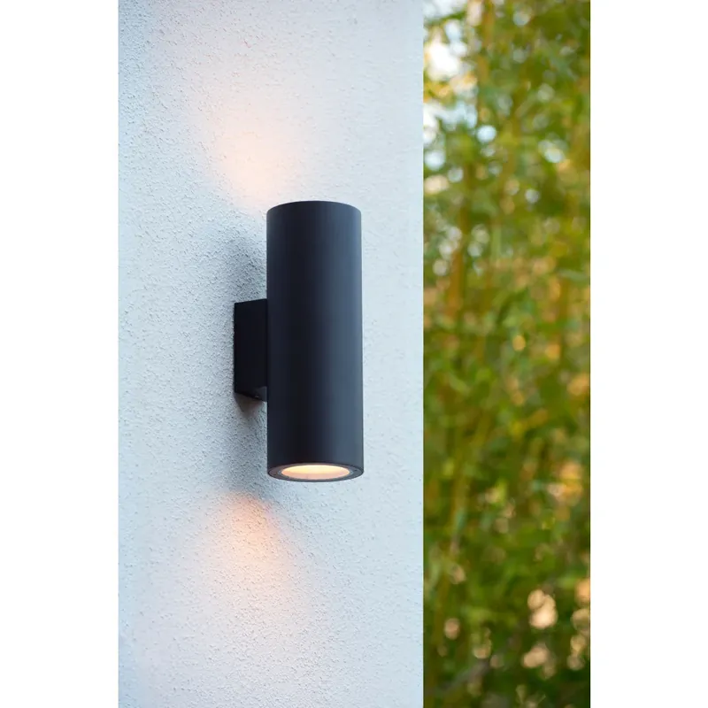 Bulkbestelling Lucide VOLANTIS Buiten muurverlichting Zwart, 2-lichts