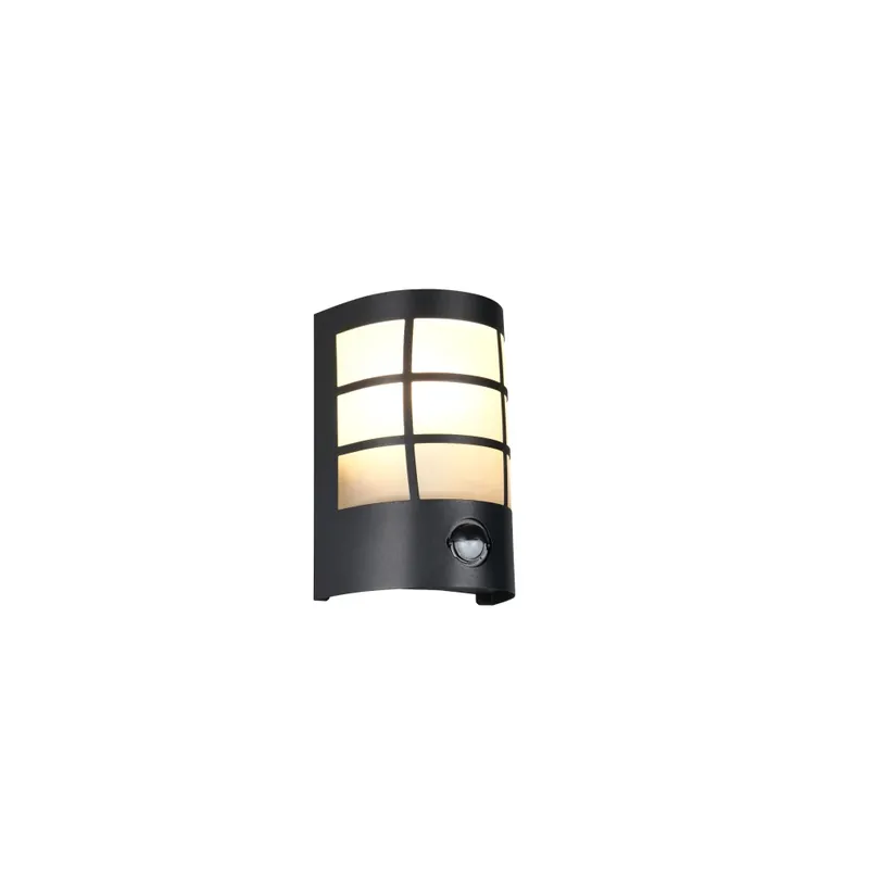 Reality SINTRA Wandlamp Zwart, 1-licht, Bewegingsmelder Luxe